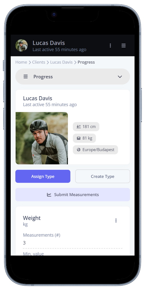 Client app screenshot